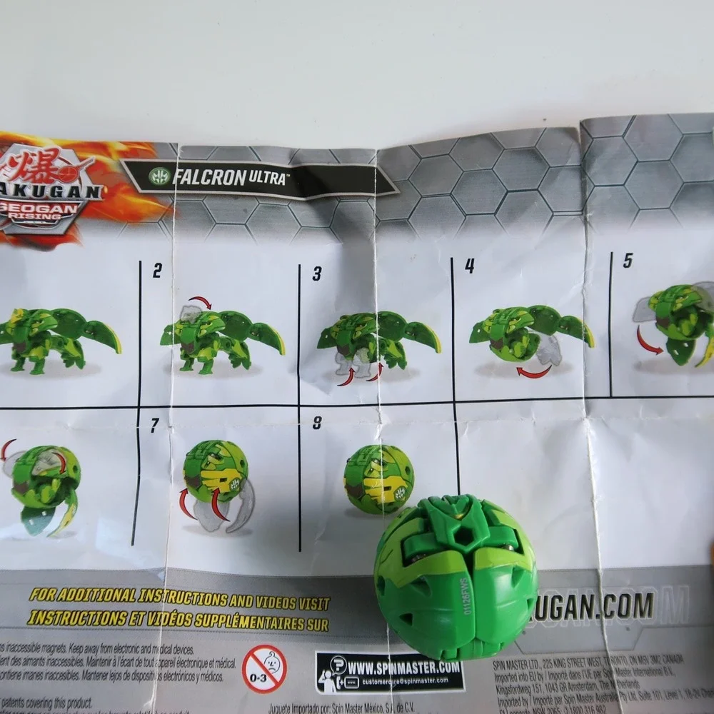 Spin Master Bakugan‎ Geogan Rising Falcron &Armoured Trox Nobilious Lot of 2